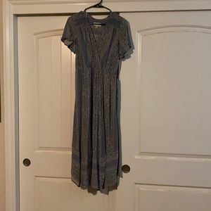 Blue flower dress maxi